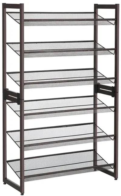 6-Tier Shoe Rack - Spacious Storage Solution for Organized Footwear