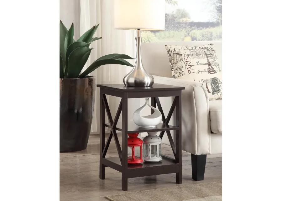 Convenience Concepts Oxford End Table with Shelves, Espresso