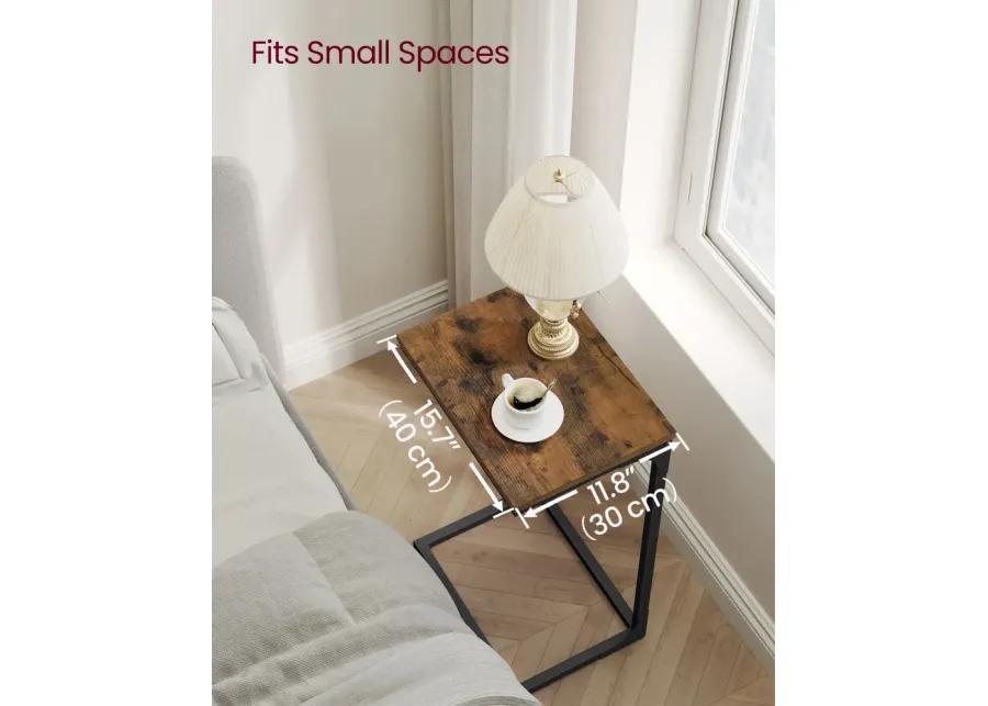 C-Shaped End Table Contemporary Design for Modern Living Rooms and Small Spaces