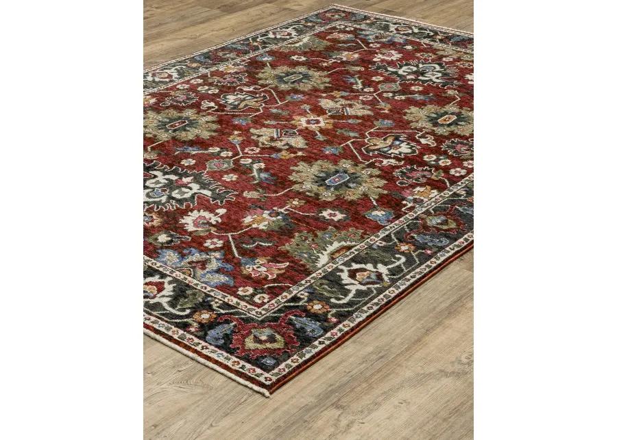 Hastings 3'10" x 5'5" Red Rug