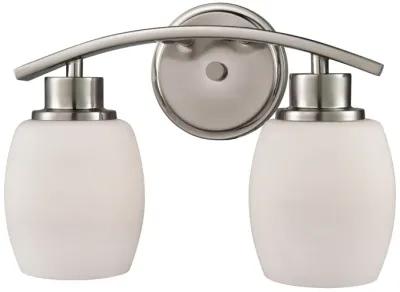 Casual Mission 12'' Wide 2-Light Nickel Vanity Light