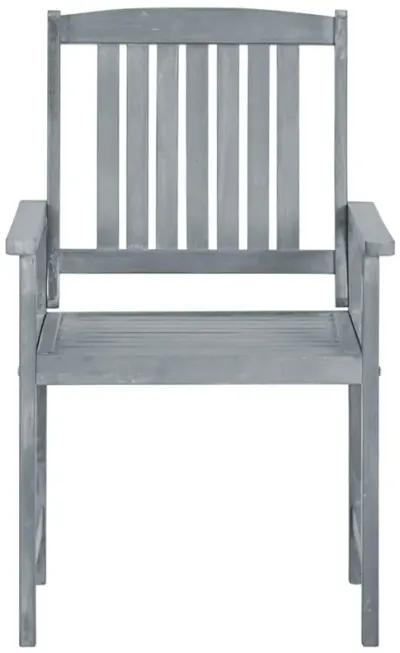 vidaXL Patio Chairs 6 pcs Solid Acacia Wood Gray