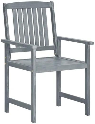 vidaXL Patio Chairs 6 pcs Solid Acacia Wood Gray