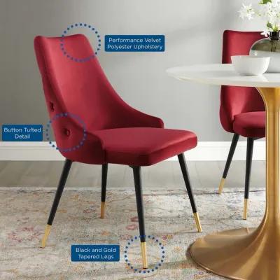 Adorn Tufted Performance Velvet Dining Side Chair-Benzara