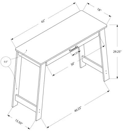 Monarch Specialties I 7192 Computer Desk, Home Office, Laptop, Storage Drawers, Work, Laminate, Grey, Contemporary, Modern