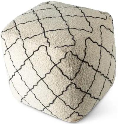 Lattice Square Pouf