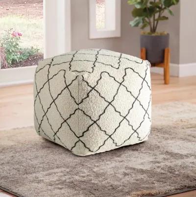 Lattice Square Pouf