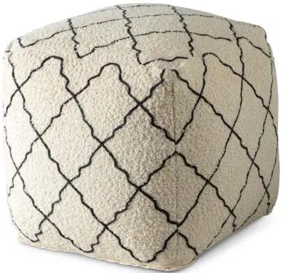 Lattice Square Pouf