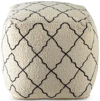 Lattice Square Pouf