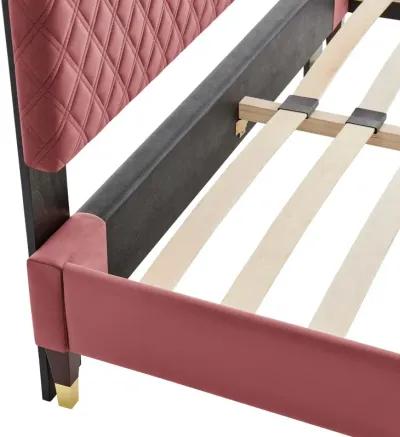 Modway - Harlow King Performance Velvet Platform Bed Frame