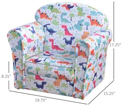 Dinosaur Kids Armchair: Padded Sofa for Playroom