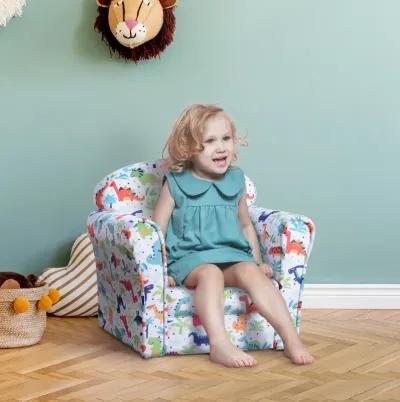 Dinosaur Kids Armchair: Padded Sofa for Playroom