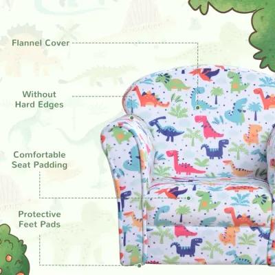 Dinosaur Kids Armchair: Padded Sofa for Playroom