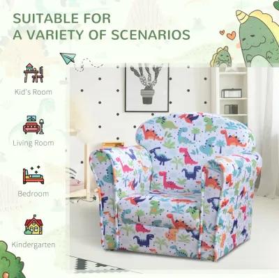 Dinosaur Kids Armchair: Padded Sofa for Playroom