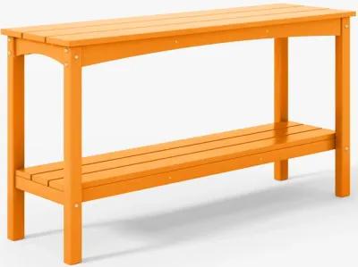 WestinTrends 55" Outdoor Patio HDPE Adirondack 2-Tier Shelf Console Table