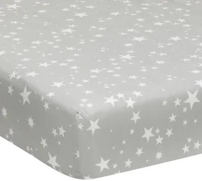 Lambs & Ivy Milky Way Space Galaxy 4-Piece Baby Nursery Crib Bedding Set - Blue/Gray