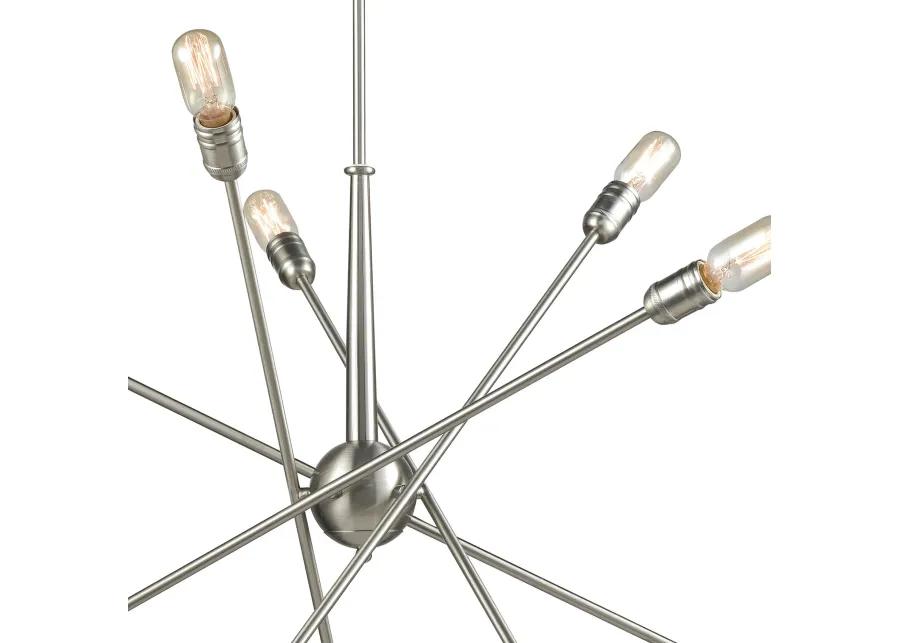 Delphine 33'' Wide 10-Light Chandelier in Satin Nickel