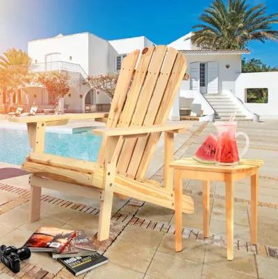 Adirondack Chair Solid Wood Outdoor Patio Furniture For Backyard, Garden, Lawn, Porch