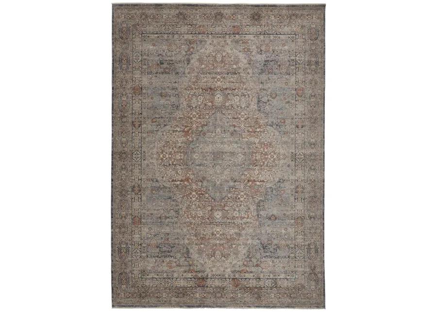 Marquette 3778F Gray/Ivory/Orange 6'7" x 9'10" Rug