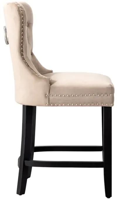 WestinTrends 24" Tufted Velvet Counter Stool