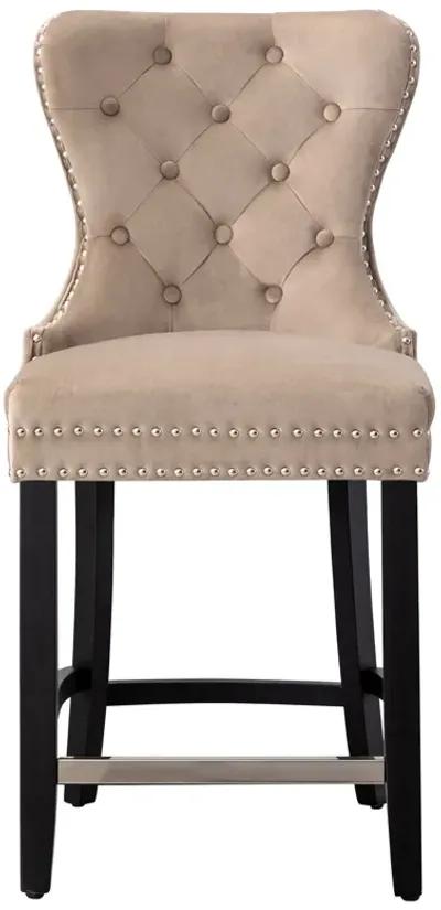 WestinTrends 24" Tufted Velvet Counter Stool