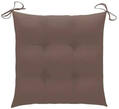 vidaXL Chair Cushions 6 pcs Taupe 19.7"x19.7"x2.8" Fabric