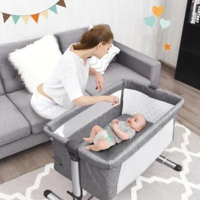 Hivvago Travel Portable Baby Bed Side Sleeper  Bassinet Crib with Carrying Bag