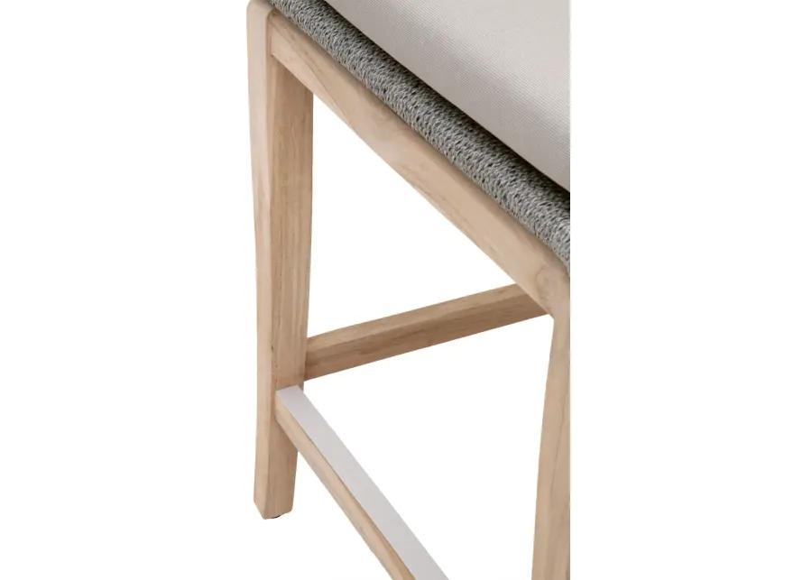 Loom Outdoor Counter Stool in Platinum