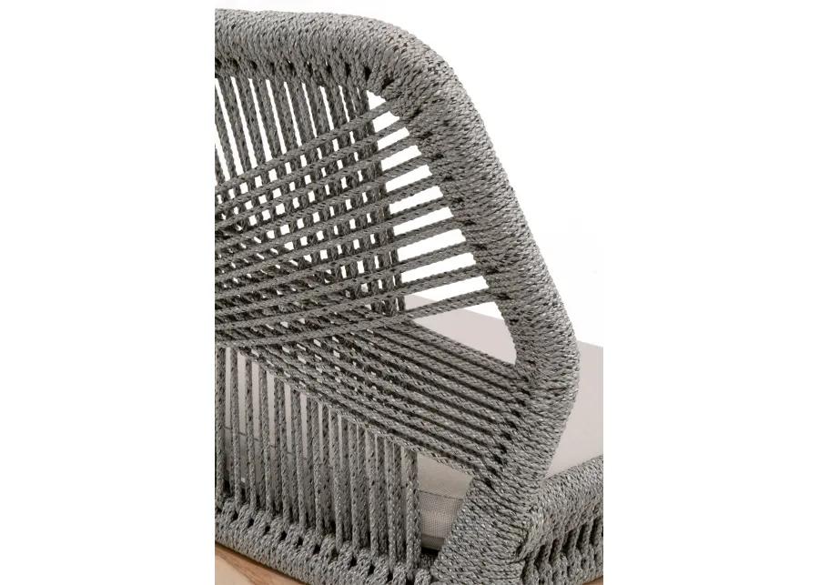 Loom Outdoor Counter Stool in Platinum