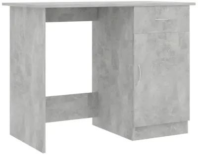 vidaXL Desk Concrete Gray 39.4"x19.7"x29.9" Chipboard, 801084