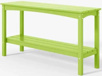 WestinTrends 55" Outdoor Patio HDPE Adirondack 2-Tier Shelf Console Table