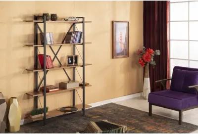 Lissandra 5 Tier Solid Wood Bookcase