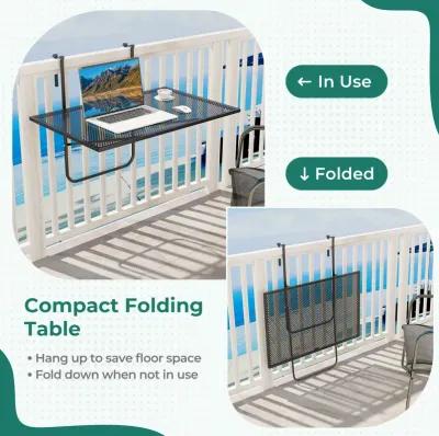 Outdoor Folding Hanging Table with Metal Frame