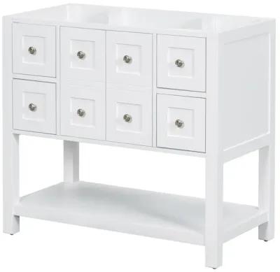 Modern Bathroom Vanity with Ample Storage, Solid Wood Frame, Soft-Close Hinge