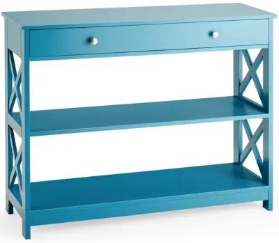 Console Table 3-Tier with Drawer and Storage Shelves