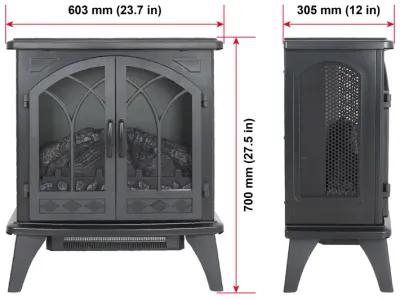 24 Inch 3D Infrared Electric Stove With Remote Control