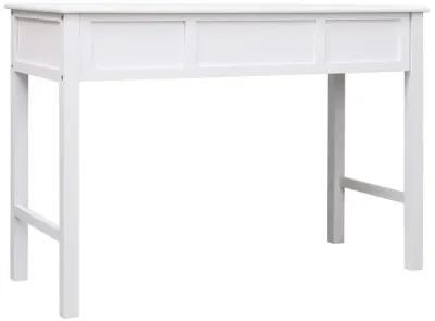 vidaXL Writing Desk White 43.3"x17.7"x29.9" Wood, 284155