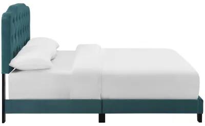 Modway - Amelia Twin Performance Velvet Bed Sea Blue