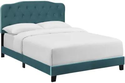 Modway - Amelia Twin Performance Velvet Bed Sea Blue