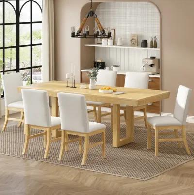 Merax Traditional  Extendable Dining Table Chairs Set