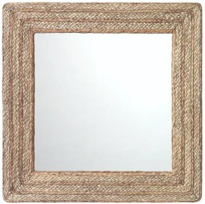 Evergreen Braided Seagrass Square Mirror