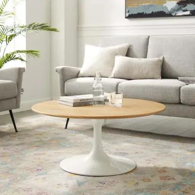 Modway Lippa Coffee Table, White Natural