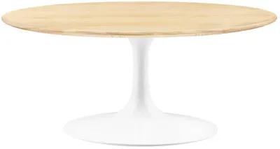 Modway Lippa Coffee Table, White Natural