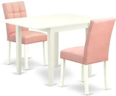 3 Piece Mid-Century Dining Table Set consists A Wooden Table