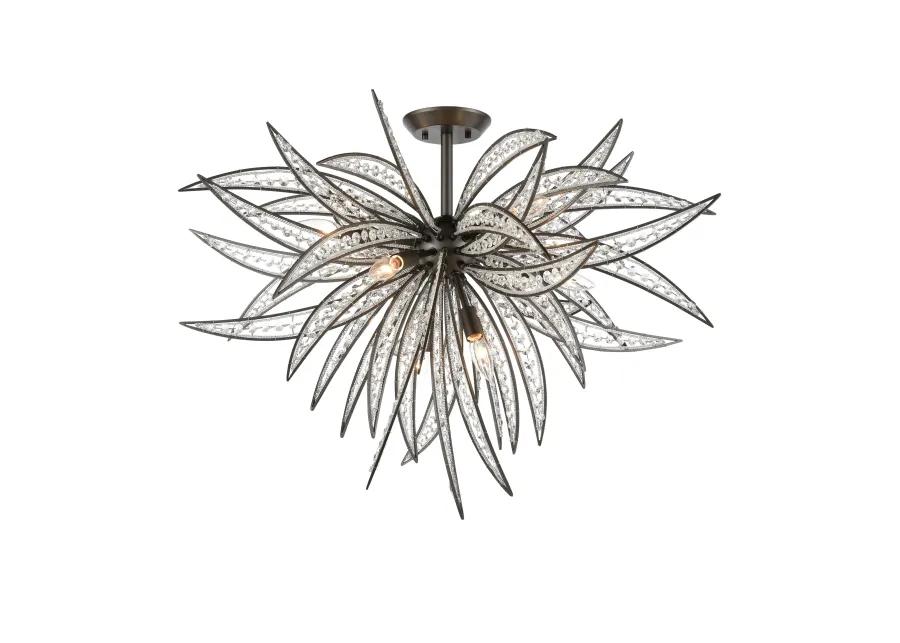 Naples 35'' Wide 8-Light Semi Flush Mount