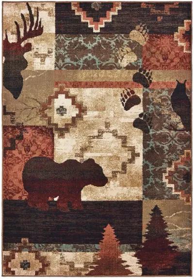 Woodlands 1'10" x 3' Brown Rug