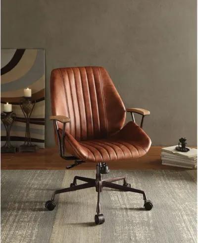 Hamilton Office Chair In Cocoa Top Grain Leather