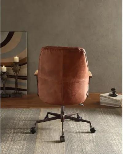 Hamilton Office Chair In Cocoa Top Grain Leather