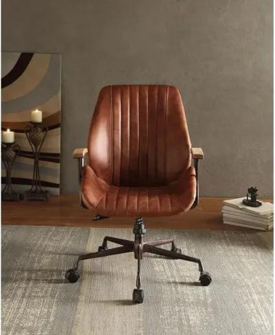 Hamilton Office Chair In Cocoa Top Grain Leather