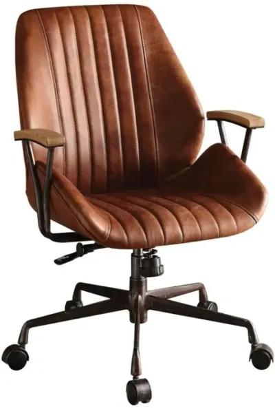 Hamilton Office Chair In Cocoa Top Grain Leather